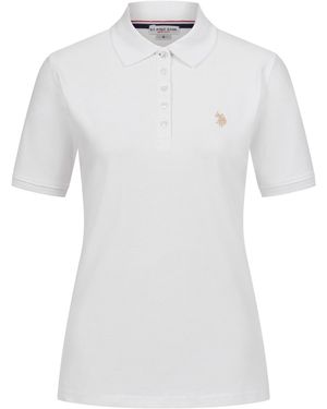 U.S. POLO ASSN. U. Polo Assn. Polo Shirt Met Korte Mouwen Gemaakt Van Katoen Elastaan - Wit