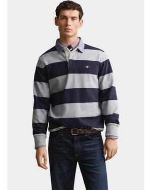 GANT Polo Lange Mouwen Klassieke Heavy Rugger 2004083/093 - Blauw