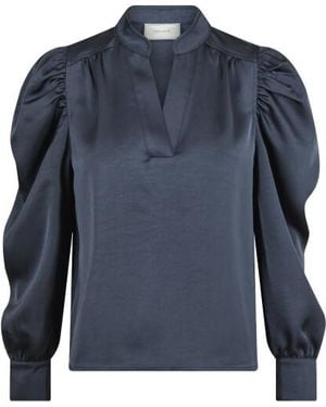 Neo Noir Rosslynn Heavy Sateen Blouse 163769 678 Midnight - Blauw