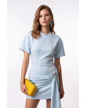 MixRay Crepe Woven Mini Dress - Blue