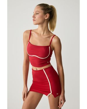 Grimelange High Waist Bodycon Mini Skirt - Red