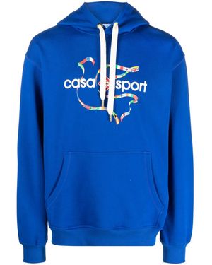 CASABLANCA Sport Logo Hoodie - Blue