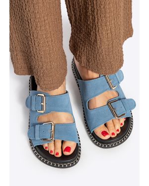 Wittchen Blauwe Suède Leren Slippers