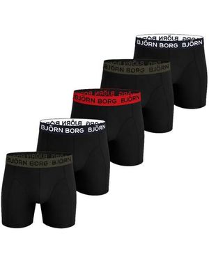 Björn Borg Cotton Tretch Boxer 5 Pack - Zwart