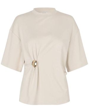Second Female Top Korte Mouw 60432 Enora - Naturel