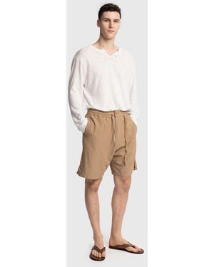 Giesto Tailored Shorts - Natural