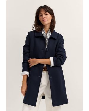 Bugatti Damen Korte Jas Van Neopreen Met Knoopsluiting - Blauw