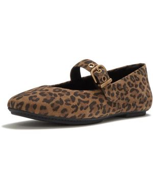 Fitflop Delicato Suede Leopard Mary Janes - Bruin
