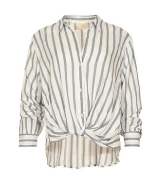 Maicazz Sense Blouse- Stripe - Wit