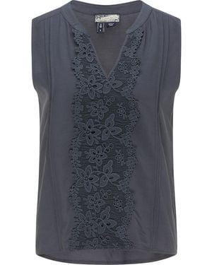Dreimaster Top Dames Grijs-blauw