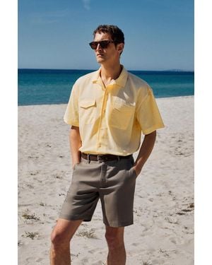 Grimelange Classic Button Front Shirt - Blue