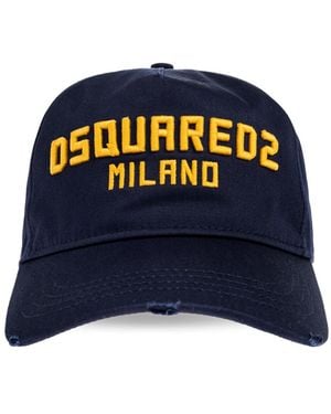 DSquared² Milano Logo Baseball Cap - Blauw