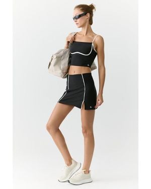 Grimelange High Waist Bodycon Mini Skirt - Black