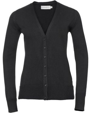 Russell Russell Collectie V-Hals Gebreid Vest - Zwart