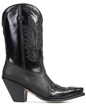 Sendra Westernlaarzen 18839-01 - Zwart