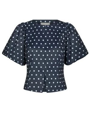 Neo Noir Anela Dot Blouse 167821 141 - Blauw