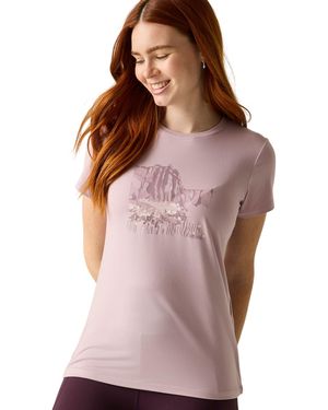 Regatta Fingal T-Shirt Met Natuurprint En Stretch Voor (Lila Poeder) - Bruin