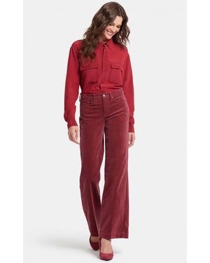 NYDJ Teresa Wijde Pantalon Corduroy - Rood