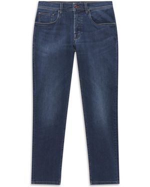Bugatti Herren Jeans Candiani Denim Used Wash - Blauw