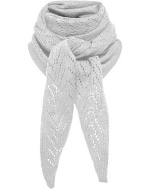 ONLY Onlmarie Pointelle Triangle Scarf C 15376243 Light Melange - Grijs
