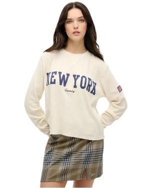 Superdry Sport- En Essential Sweatshirt - Wit