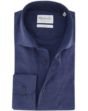 Profuomo Slim Fit Michaelis Overhemd - Blauw