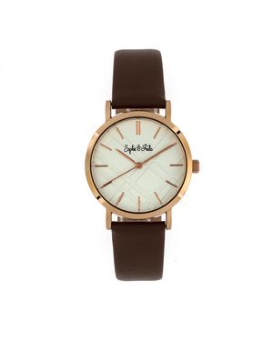 Sophie & Freda And Budapest Leather-Band Watch - Metallic