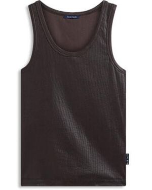Summum Rib Tanktop Cotton Rib Singlets 3S4873-5138 - Zwart