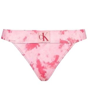 Calvin Klein Tie Dye Hoog Taille Bikinibroekje - Roze