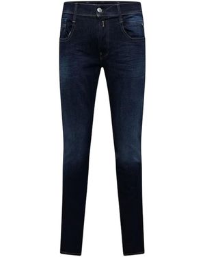 Replay Nieuwe Luz Skinny Jeans Voor - Blauw