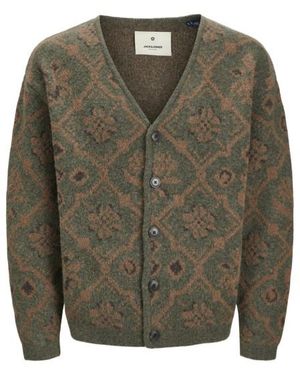 Jack & Jones Jprblumagne Knit Cardigan Dessin - Groen