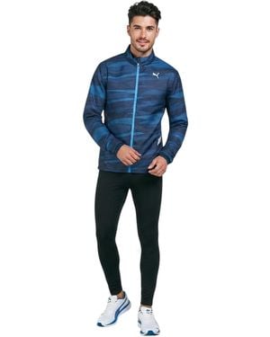 PUMA Geweven Herenjas Met Grafische Print - Blauw