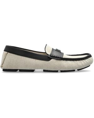 Dolce & Gabbana Loafers Met Applicatie Met Gegraveerd Logo - Wit