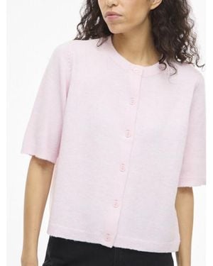 Vila Viliga 2/4 O-Neck Knit Cardigan N - Roze
