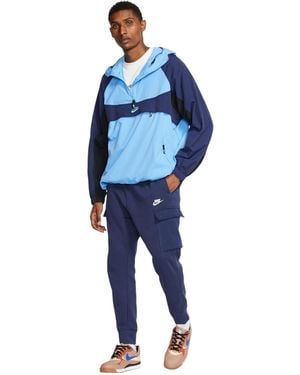 Nike Sportkleding: Club Cargo-Joggingbroek (Marine Wit) - Blauw