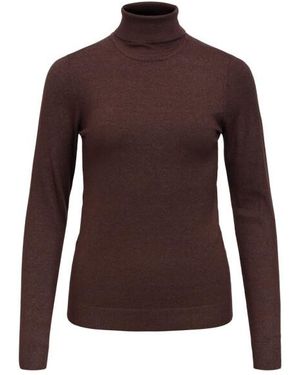 Object Objthess L/Rollneck Knit Pullover 23033228 Seal - Bruin