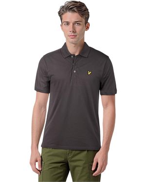 Lyle & Scott Herenpolo Met Korte Mouwen (Gunmetal) - Zwart