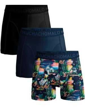 MUCHACHOMALO 3-Pack Boxershorts - Blauw