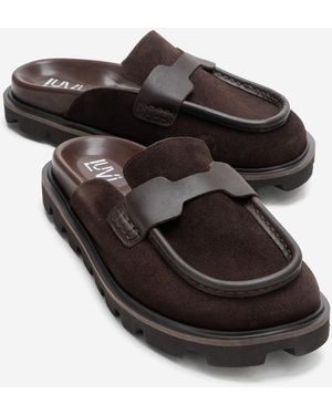 Forever & Always Shoes Vela Leren Slipper - Zwart