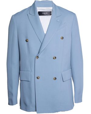 Amiri Blauwe Dubbelbreasted Blazerjas