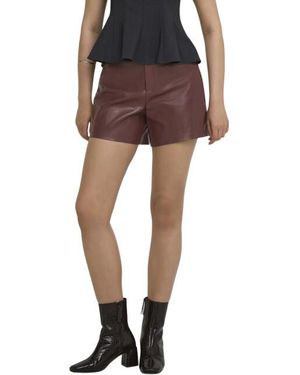 ONLY Onljulia Faux Leather Shorts Otw Rum Raisin - Bruin