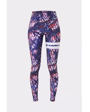 Stronger Explore Printed Leggings Lange Trainingslegging - Blauw