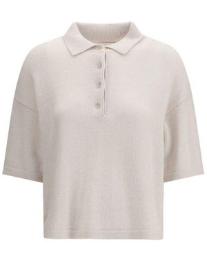 Allude Cashmere Poloshirt - Wit