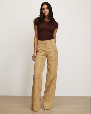 Veronica Beard Cole Wide-leg Pant - Natural