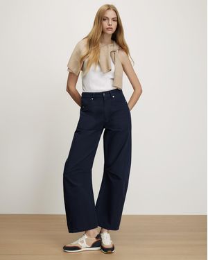 Veronica Beard Sloan Barrel Jean - Blue