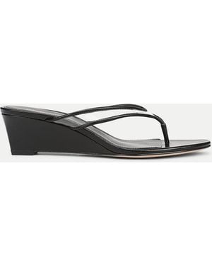 Veronica Beard Clea Jelly Wedge Sandal Clear Black - Multicolor