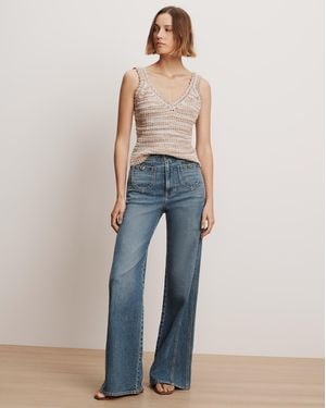 Veronica Beard Taylor Godet Wide-leg Jean - Blue