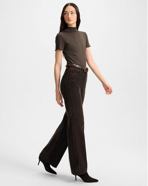 Veronica Beard Taylor Corduroy Wide-leg Pant - Multicolor