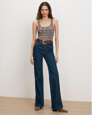 Veronica Beard Crosbie Slim Wide-leg Jean - Blue