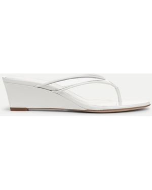Veronica Beard Clea Jelly Wedge Sandal Clear Coconut - White